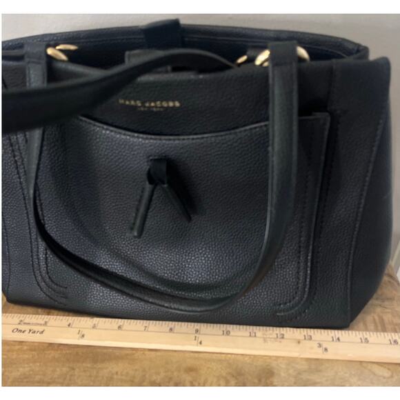 Marc Jacobs Maverick Pebbled Black Leather Large Tote Shoulder Bag - Picture 4 of 5